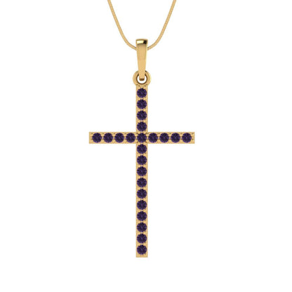 0.575cttw Round Cut Alexandrite Gold-Plated 925 Silver Pendant and 16" Box-Chain Necklace