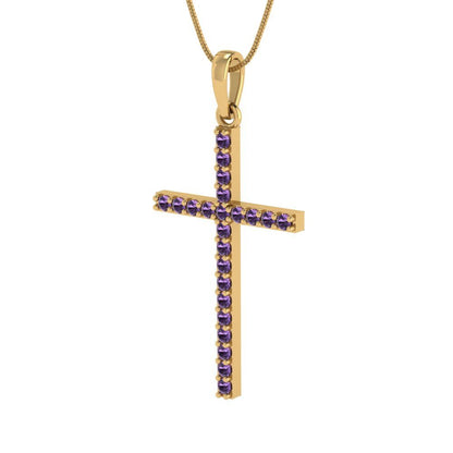 0.575cttw Round Cut Alexandrite Gold-Plated 925 Silver Pendant and 16" Box-Chain Necklace
