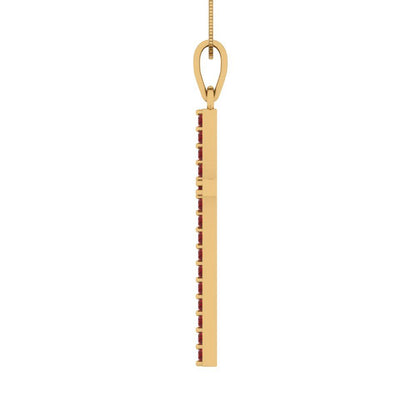 0.575cttw Round Cut Garnet Gold-Plated 925 Silver Pendant and 16" Box-Chain Necklace
