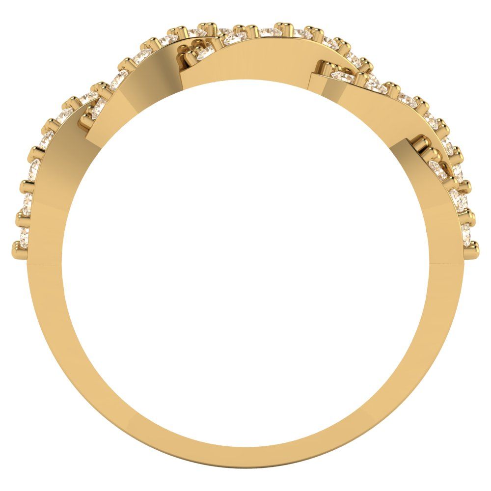 0.495 cttw Natural Morganite Round Cut yellow Gold Eternity Wedding Band