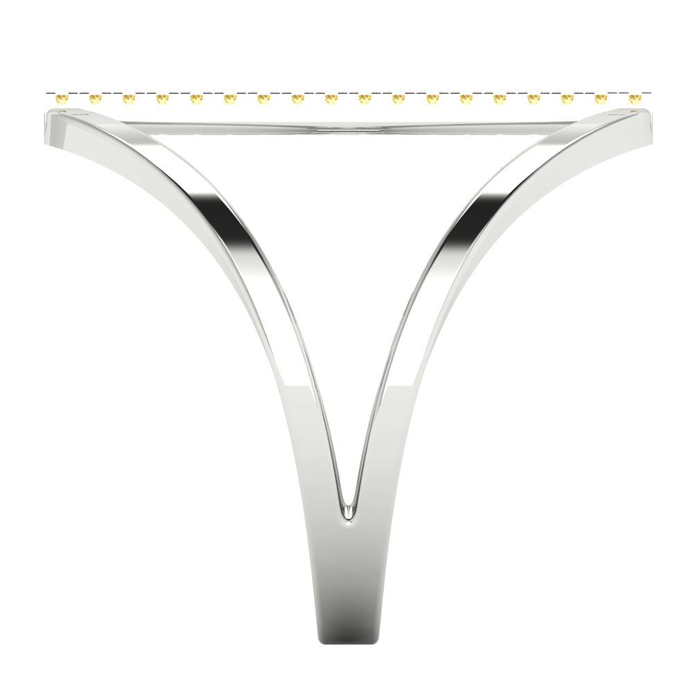 0.09 cttw Natural Citrine Statement Engagement Ring - Solid Gold (Round Cut,1.0mm)