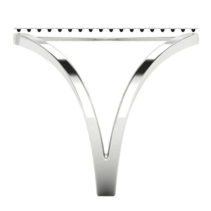 0.09 cttw Natural Onyx Statement Engagement Ring - Solid Gold (Round Cut,1.0mm)