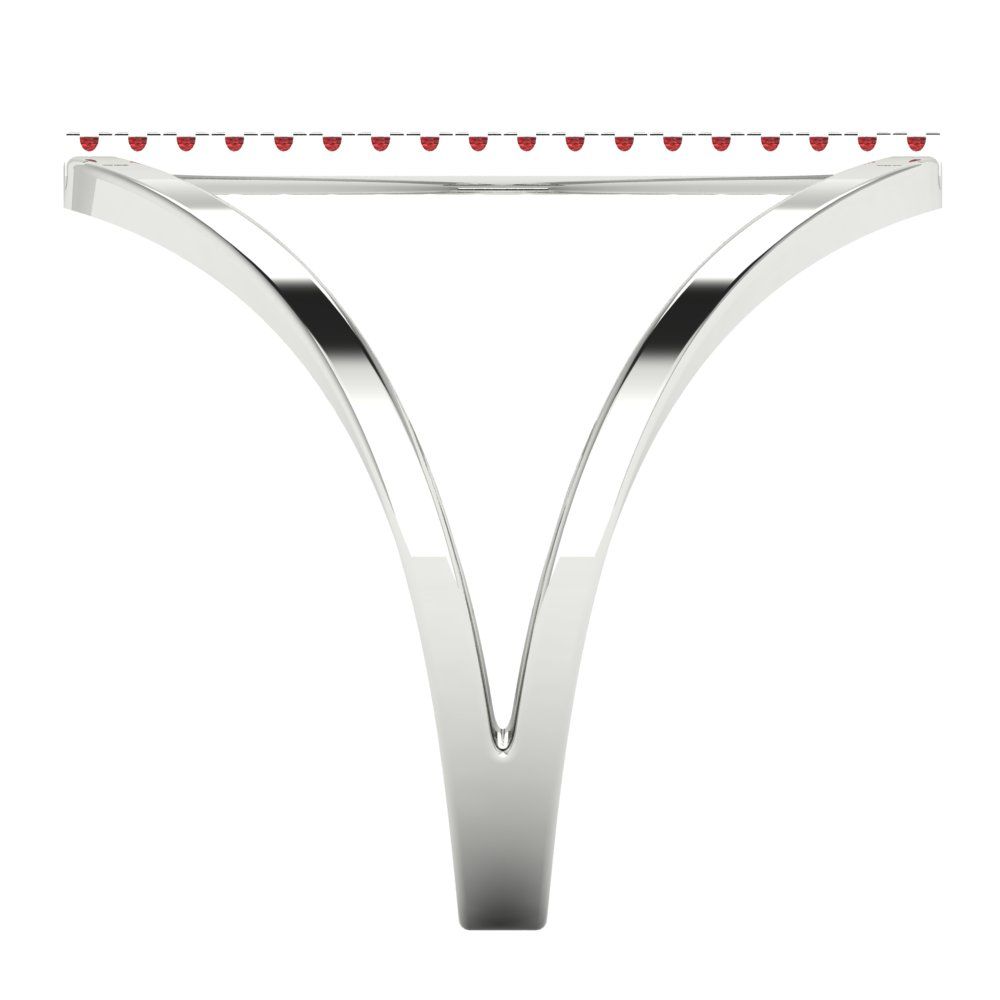 0.09 cttw Natural Garnet Statement Engagement Ring - Solid Gold (Round Cut,1.0mm)