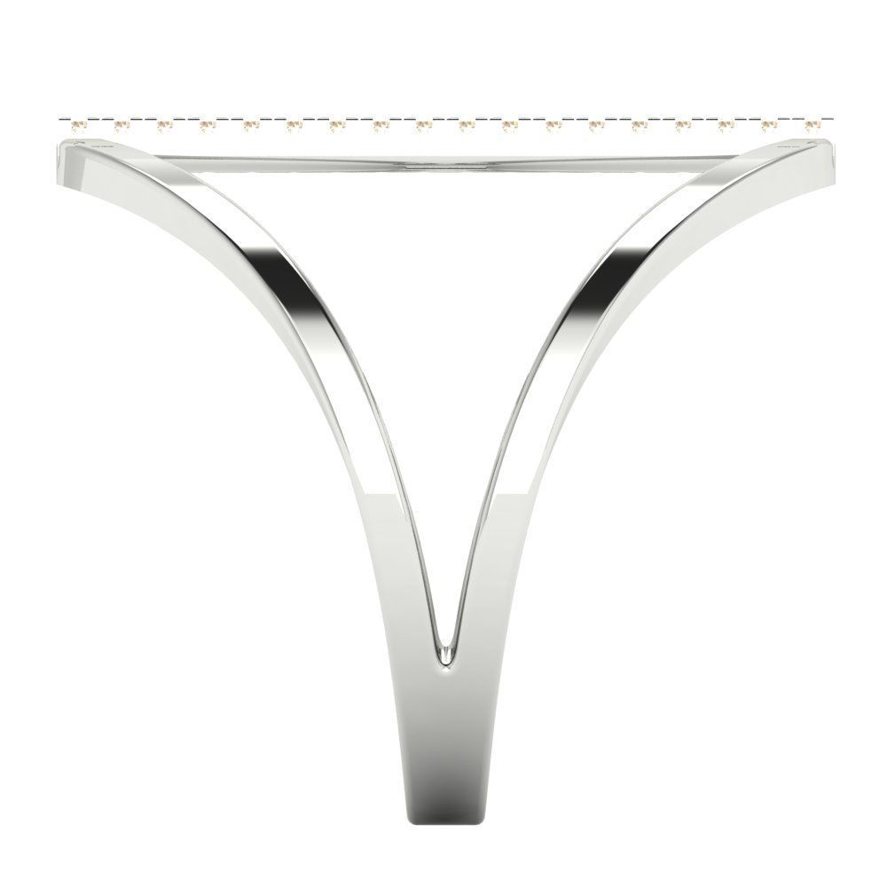 0.09 cttw Natural Morganite Statement Engagement Ring - Solid Gold (Round Cut,1.0mm)