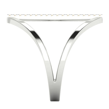 0.09 cttw Natural Morganite Statement Engagement Ring - Solid Gold (Round Cut,1.0mm)