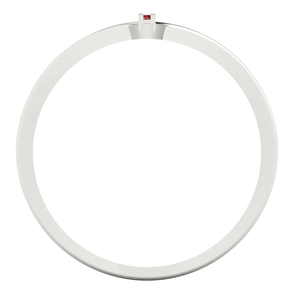 0.09 cttw Natural Garnet Statement Engagement Ring - Solid Gold (Round Cut,1.0mm)