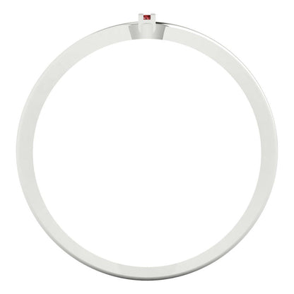 0.09 cttw Natural Garnet Statement Engagement Ring - Solid Gold (Round Cut,1.0mm)