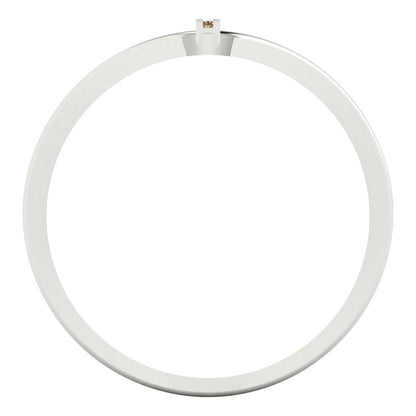 0.09 cttw Zirconia Simulated Champagne Diamond Statement Engagement Ring - Solid Gold (VVS1, Round Cut,1.0mm)