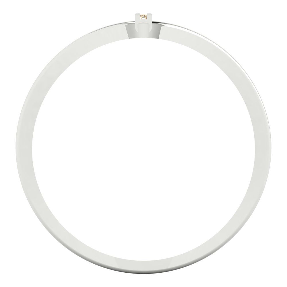 0.09 cttw Natural Morganite Statement Engagement Ring - Solid Gold (Round Cut,1.0mm)