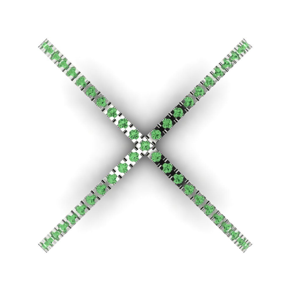 0.245 cttw Zirconia Simulated Green Diamond Statement Engagement Ring - Solid Gold (VVS1, Round Cut,1.0mm)