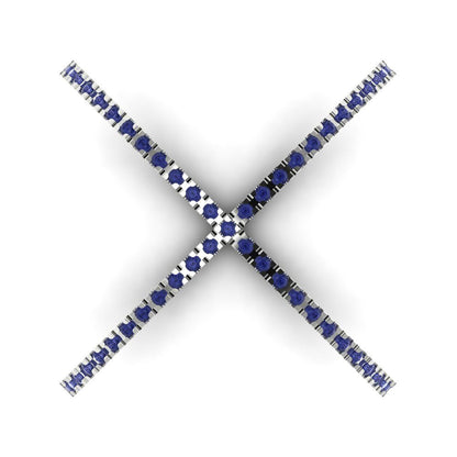 0.245 cttw Simulated Tanzanite Statement Engagement Ring - Solid Gold (Round Cut,1.0mm)