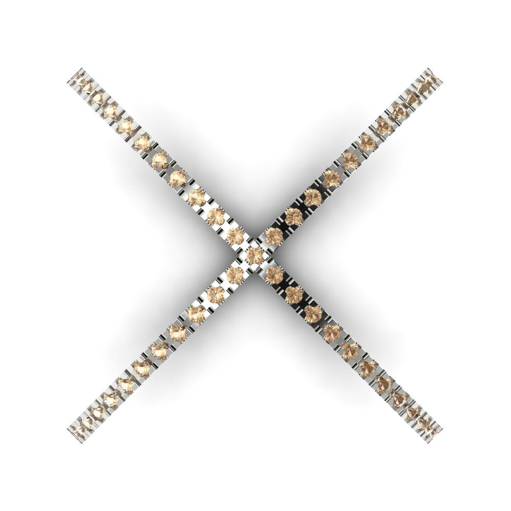 0.245 cttw Yellow Moissanite Statement Engagement Ring - Solid White Gold (VVS1, Round Cut,1.0mm)