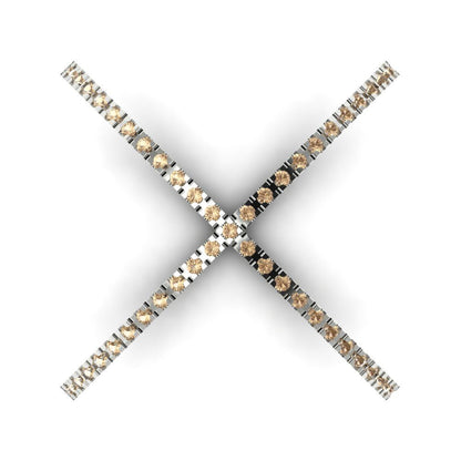 0.245 cttw Yellow Moissanite Statement Engagement Ring - Solid White Gold (VVS1, Round Cut,1.0mm)