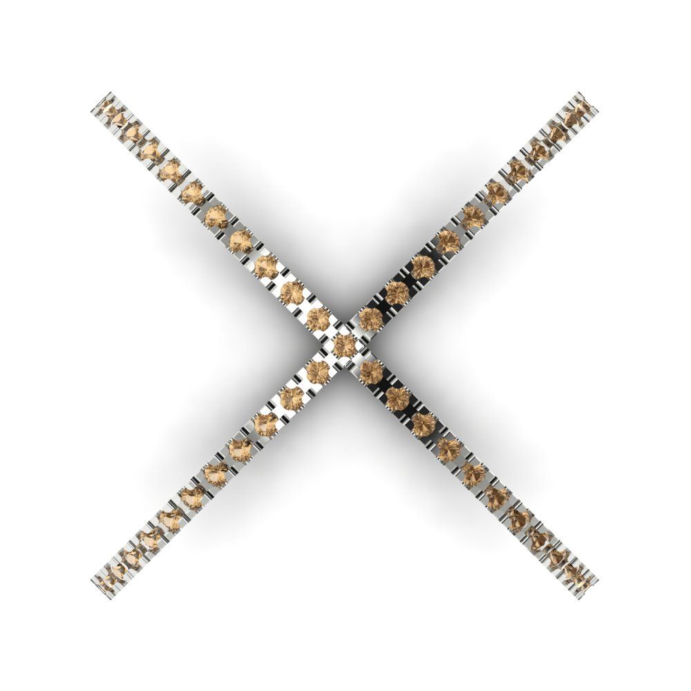 0.245 cttw Zirconia Simulated Champagne Diamond Statement Engagement Ring - Solid Gold (VVS1, Round Cut,1.0mm)