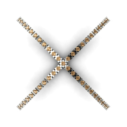 0.245 cttw Zirconia Simulated Champagne Diamond Statement Engagement Ring - Solid Gold (VVS1, Round Cut,1.0mm)