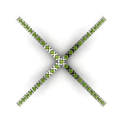 0.245 cttw Natural Peridot Statement Engagement Ring - Solid Gold (Round Cut,1.0mm)