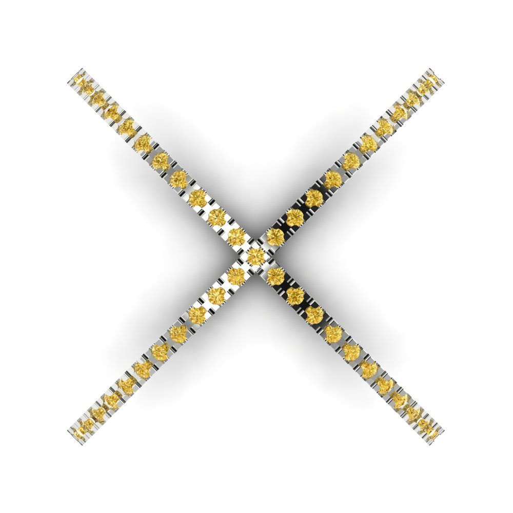 0.245 cttw Zirconia Simulated Yellow Diamond Statement Engagement Ring - Solid Gold (VVS1, Round Cut,1.0mm)