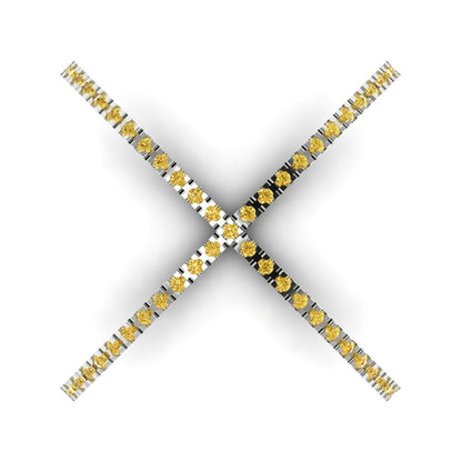 0.245 cttw Zirconia Simulated Yellow Diamond Statement Engagement Ring - Solid Gold (VVS1, Round Cut,1.0mm)