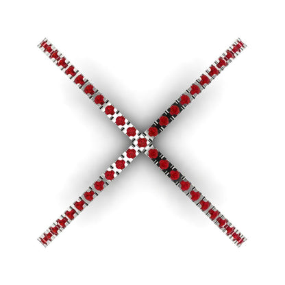 0.245 cttw Simulated Ruby Statement Engagement Ring - Solid Gold (Round Cut,1.0mm)