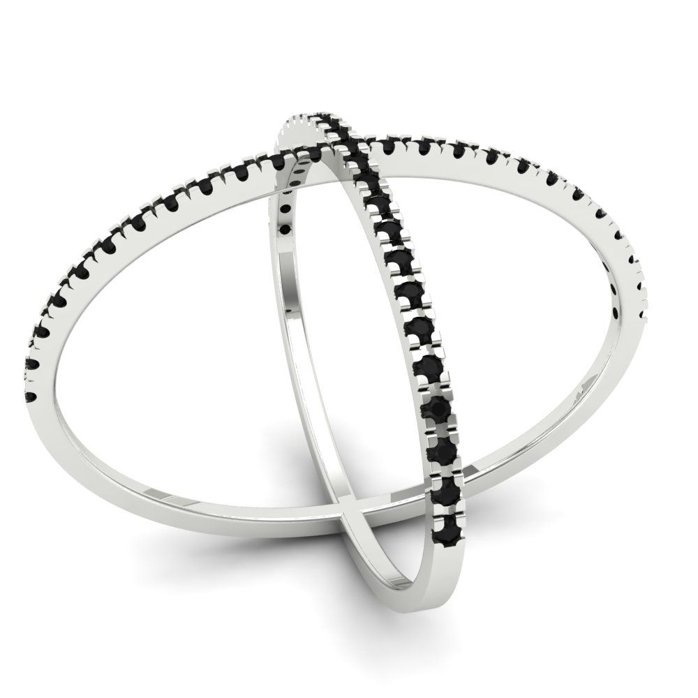 0.245 cttw Natural Onyx Statement Engagement Ring - Solid Gold (Round Cut,1.0mm)