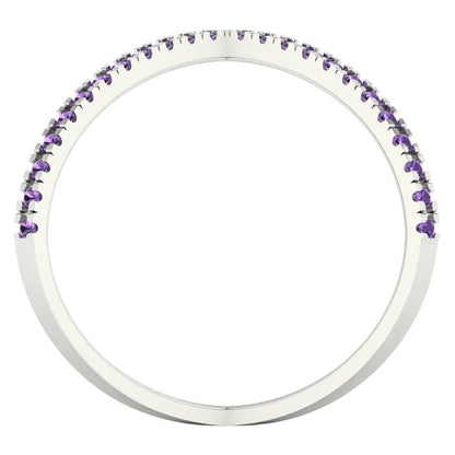 0.245 cttw Simulated Alexandrite Statement Engagement Ring - Solid Gold (Round Cut,1.0mm)