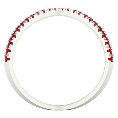 0.245 cttw Simulated Ruby Statement Engagement Ring - Solid Gold (Round Cut,1.0mm)