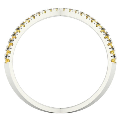 0.245 cttw Natural Citrine Statement Engagement Ring - Solid Gold (Round Cut,1.0mm)