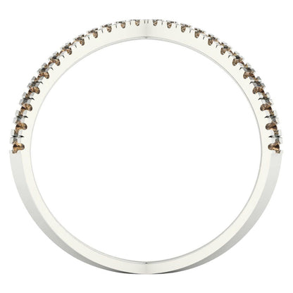 0.245 cttw Zirconia Simulated Champagne Diamond Statement Engagement Ring - Solid Gold (VVS1, Round Cut,1.0mm)