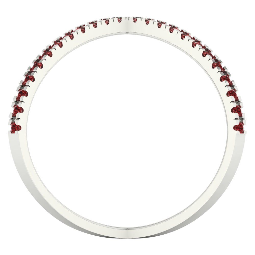 0.245 cttw Natural Garnet Statement Engagement Ring - Solid Gold (Round Cut,1.0mm)