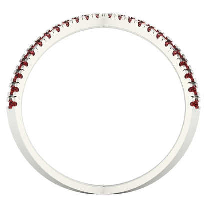 0.245 cttw Natural Garnet Statement Engagement Ring - Solid Gold (Round Cut,1.0mm)