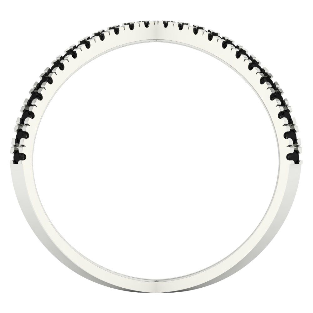 0.245 cttw Natural Onyx Statement Engagement Ring - Solid Gold (Round Cut,1.0mm)