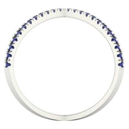 0.245 cttw Simulated Tanzanite Statement Engagement Ring - Solid Gold (Round Cut,1.0mm)