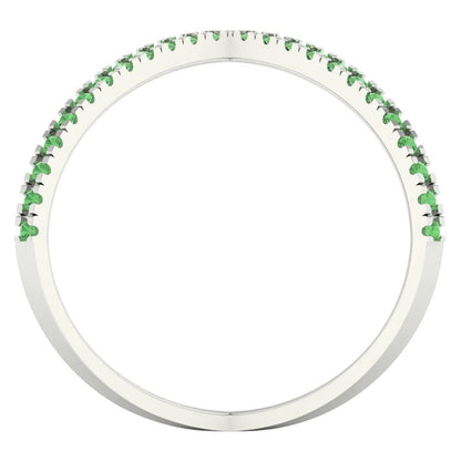 0.245 cttw Zirconia Simulated Green Diamond Statement Engagement Ring - Solid Gold (VVS1, Round Cut,1.0mm)