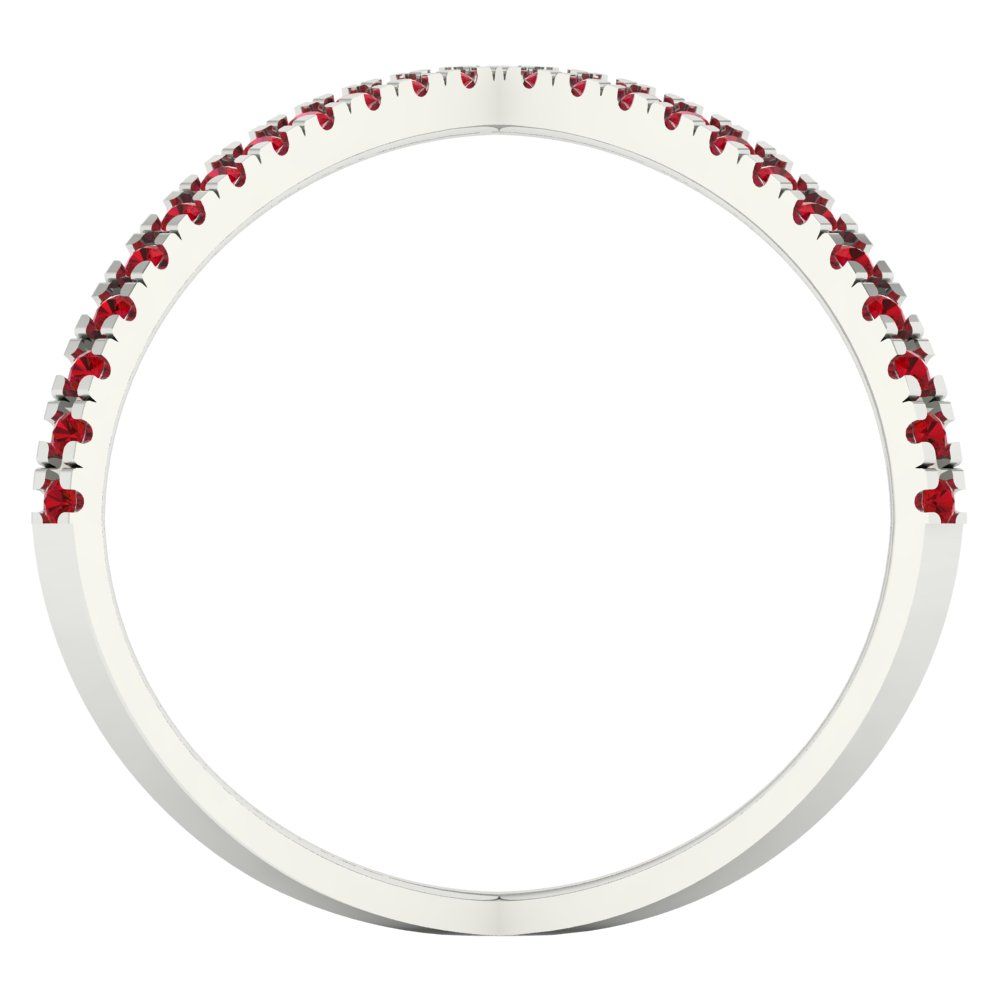 0.245 cttw Simulated Pink Tourmaline Statement Engagement Ring - Solid Gold (Round Cut,1.0mm)