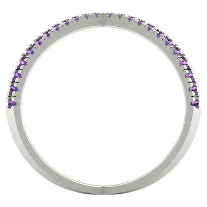 0.245 cttw Simulated Alexandrite Statement Engagement Ring - Solid Gold (Round Cut,1.0mm)