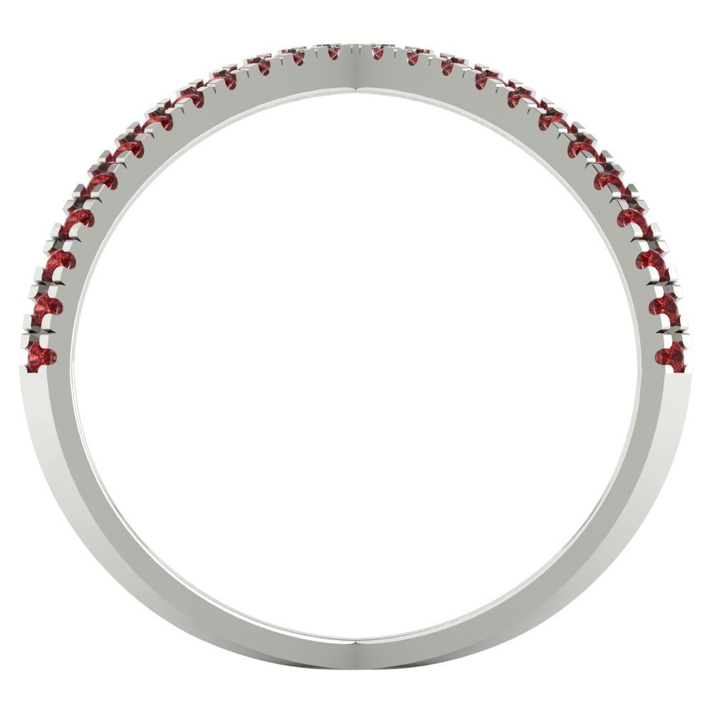 0.245 cttw Natural Garnet Statement Engagement Ring - Solid Gold (Round Cut,1.0mm)