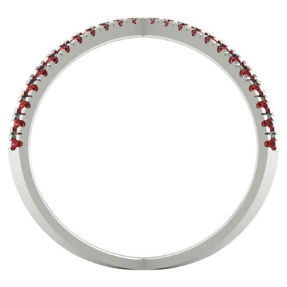 0.245 cttw Natural Garnet Statement Engagement Ring - Solid Gold (Round Cut,1.0mm)