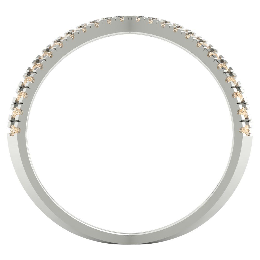 0.245 cttw Natural Morganite Statement Engagement Ring - Solid Gold (Round Cut,1.0mm)