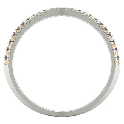 0.245 cttw Natural Morganite Statement Engagement Ring - Solid Gold (Round Cut,1.0mm)