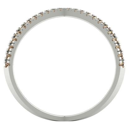 0.245 cttw Yellow Moissanite Statement Engagement Ring - Solid White Gold (VVS1, Round Cut,1.0mm)