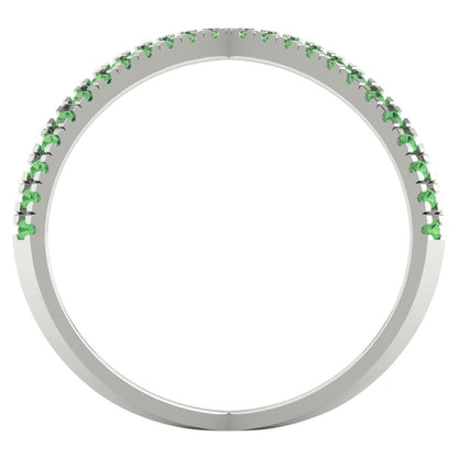 0.245 cttw Zirconia Simulated Green Diamond Statement Engagement Ring - Solid Gold (VVS1, Round Cut,1.0mm)