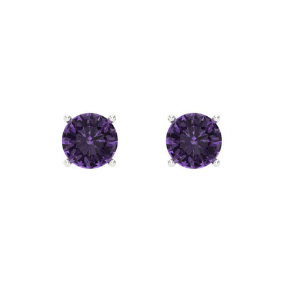 0.5cttw Alexandrite Gold-Plated 925 Silver Screw Back Stud Earrings