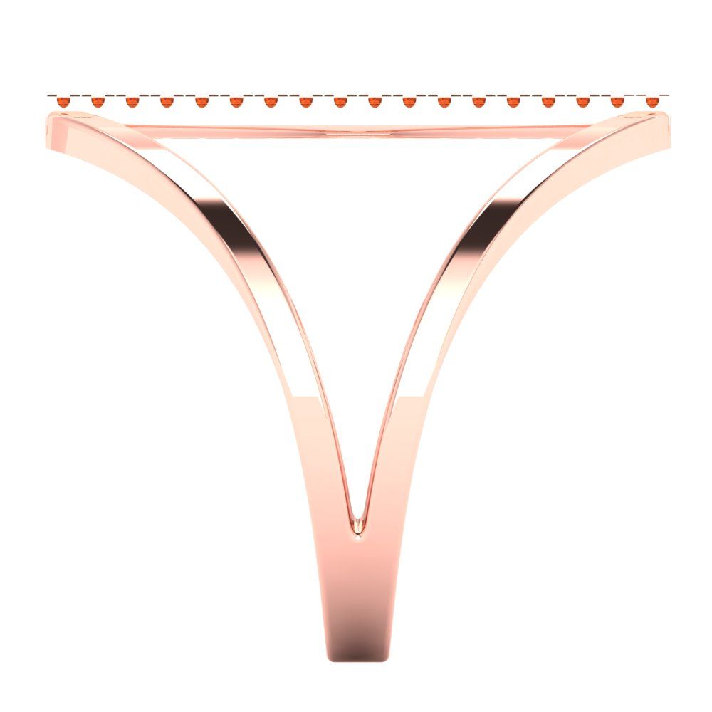 0.09 cttw Zirconia Simulated Red Diamond Statement Engagement Ring - Solid Gold (VVS1, Round Cut,1.0mm)