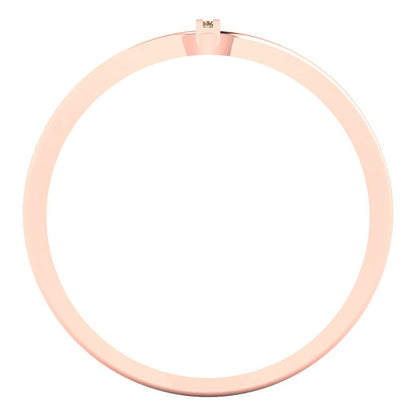 0.09 cttw Yellow Moissanite Statement Engagement Ring - Solid Gold (Round Cut,1.0mm)