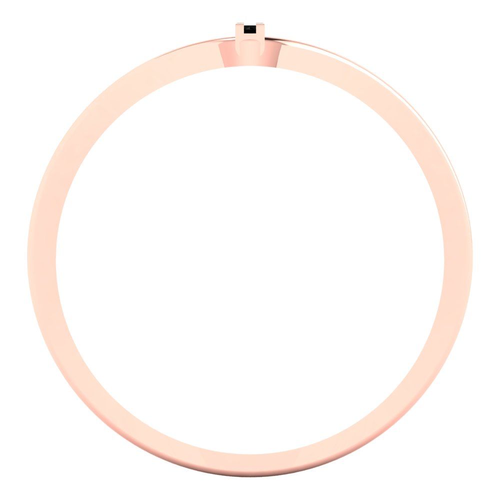 0.09 cttw Natural Onyx Statement Engagement Ring - Solid Gold (Round Cut,1.0mm)