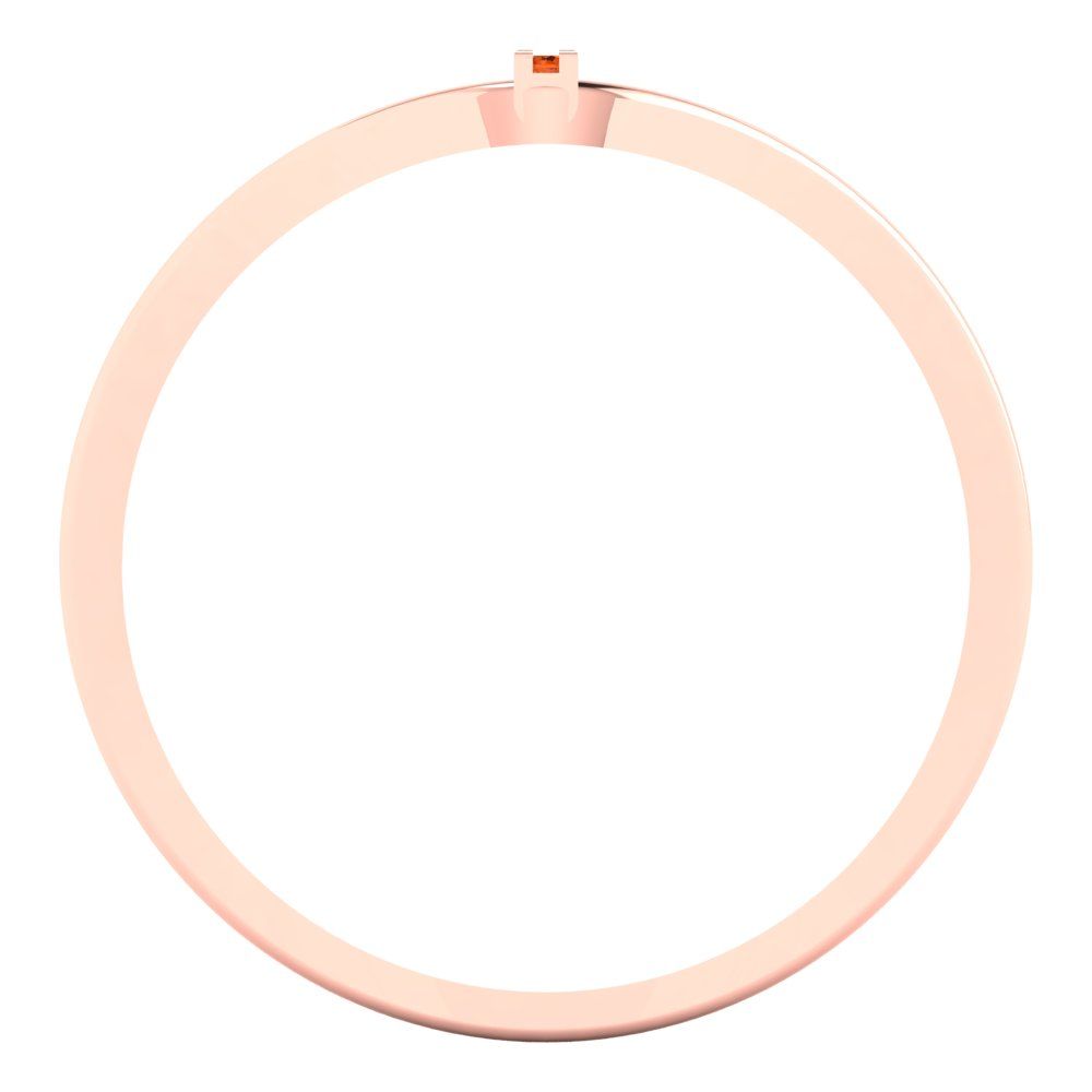 0.09 cttw Zirconia Simulated Red Diamond Statement Engagement Ring - Solid Gold (VVS1, Round Cut,1.0mm)