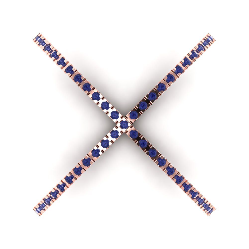 0.245 cttw Simulated Tanzanite Statement Engagement Ring - Solid Gold (Round Cut,1.0mm)