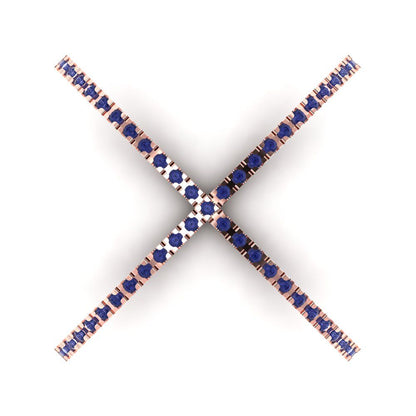 0.245 cttw Simulated Tanzanite Statement Engagement Ring - Solid Gold (Round Cut,1.0mm)