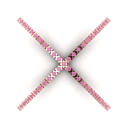 0.245 cttw Zirconia Simulated Pink Diamond Statement Engagement Ring - Solid Rose Gold (VVS1, Round Cut,1.0mm)