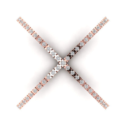 0.245 cttw Moissanite Statement Engagement Ring - Solid Rose Gold (VVS1, Round Cut,1.0mm)